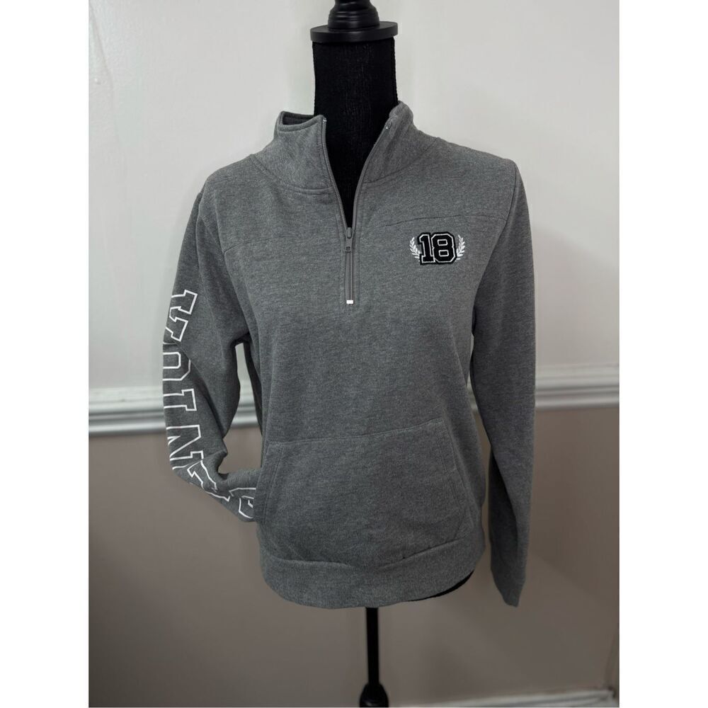 Jostens 2018 Senior Half Zip Grey Sweatshirt Size Medium